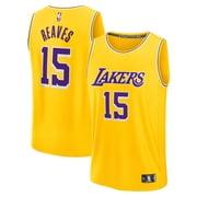 Mens Fanatics Austin Reaves Gold Los Angeles Lakers Fast Break Replica Jersey - Icon Edition