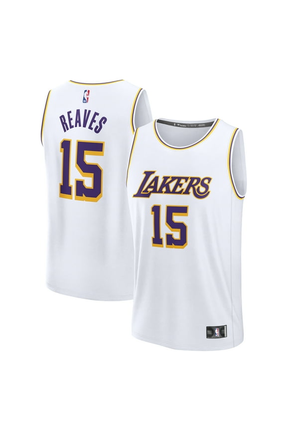 Men's Fanatics Austin Reaves White Los Angeles Lakers Fast Break Replica Player Jersey - Association Edition