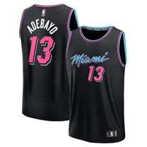 Men's Fanatics Bam Adebayo Black Miami Heat 2025/26 City Edition Fast Break Jersey