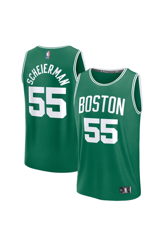 Youth Fanatics Baylor Scheierman Kelly Green Boston Celtics 2024 NBA Draft Fast Break Player Jersey - Icon Edition