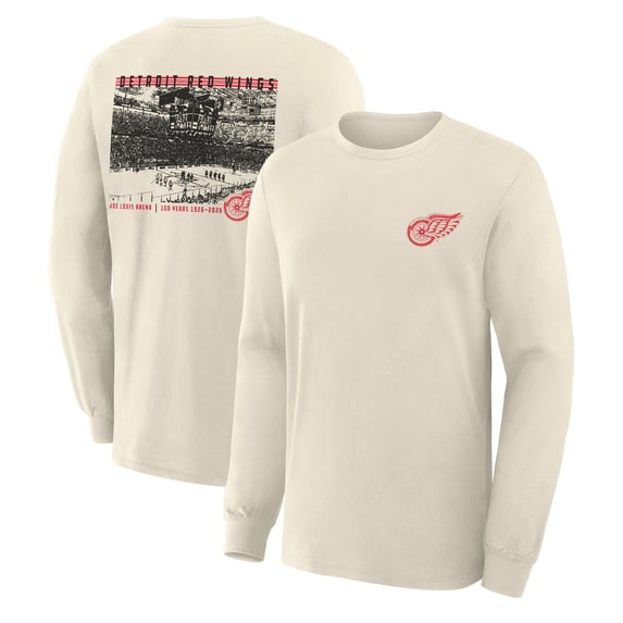 Men's Fanatics Beige Detroit Red Wings Centennial Legacy Long Sleeve T-Shirt