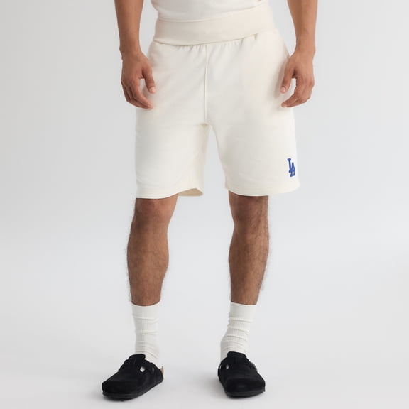 Men's Fanatics Bisque Los Angeles Dodgers Iconic Terry Warm-Up Shorts
