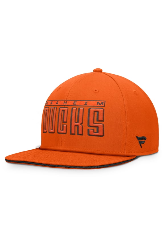 Men's Fanatics Black Anaheim Ducks Fundamental Gino Stack Snapback Hat