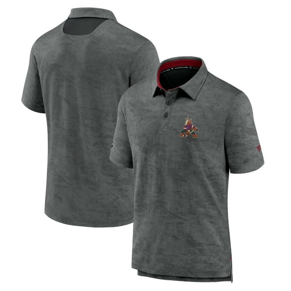Men's Fanatics Black Arizona Coyotes Authentic Pro Rink Polo