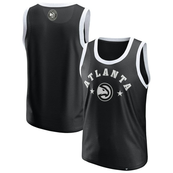 Men's-Fanatics  Black Atlanta Hawks Mesh Tank Top
