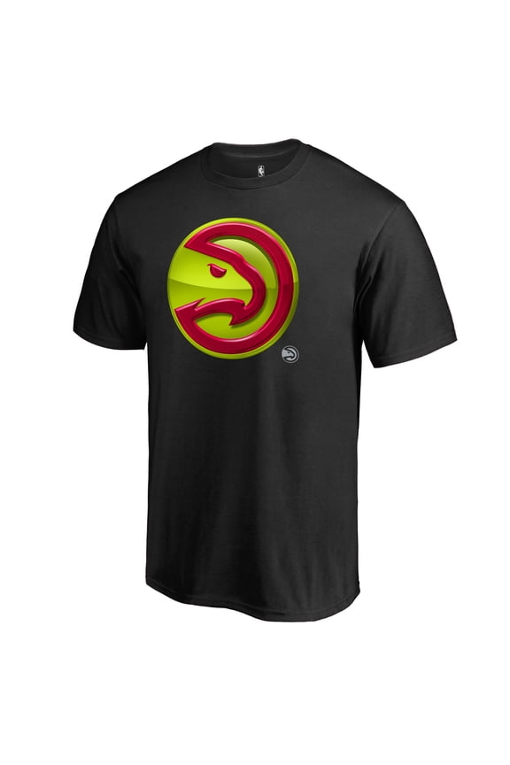 Men's Fanatics Black Atlanta Hawks Midnight Mascot T-Shirt