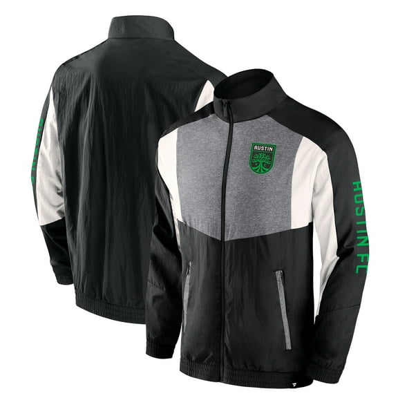 Men's Fanatics Black Austin FC Net Goal Raglan Full-Zip Track Jacket
