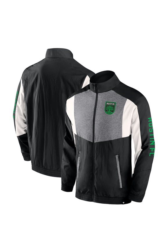 Men's Fanatics Black Austin FC Net Goal Raglan Full-Zip Track Jacket