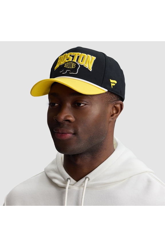 Men's Fanatics Black Boston Bruins 2026 NHL Stadium Series Authentic Pro A-Frame Adjustable Hat