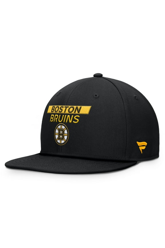 Men's Fanatics Black Boston Bruins Authentic Pro Prime Snapback Hat