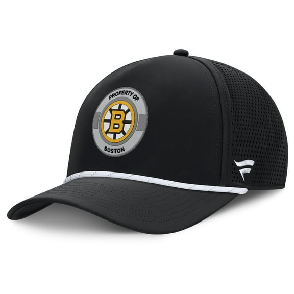 Men's Fanatics Black Boston Bruins Authentic Pro Rink Adjustable Hat
