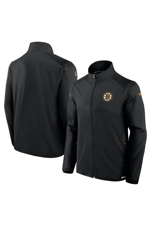 Men's Fanatics Black Boston Bruins Authentic Pro Rink Fleece Full-Zip Jacket