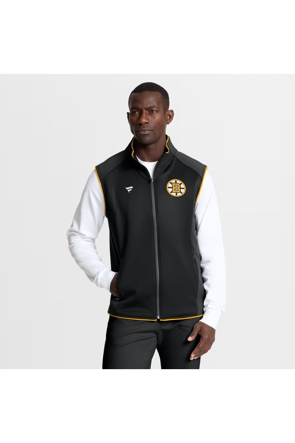 Men's Fanatics Black Boston Bruins Authentic Pro Rink Full-Zip Vest