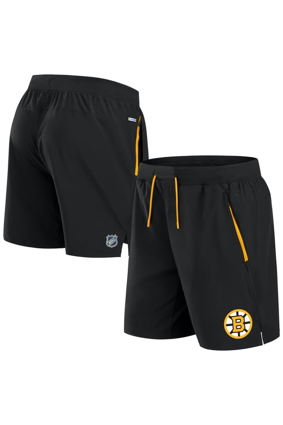 Men's Fanatics Black Boston Bruins Authentic Pro Rink Performance Shorts