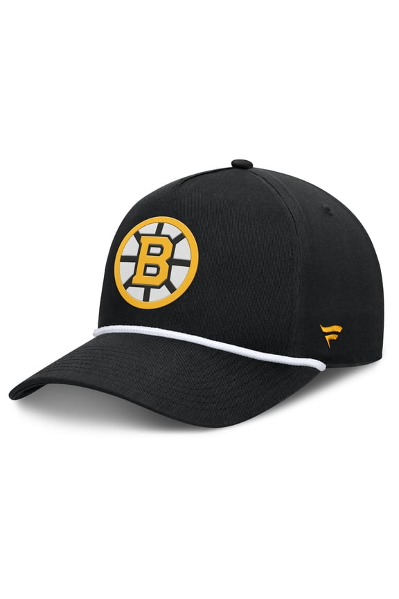Men's Fanatics Black Boston Bruins Authentic Pro Rink Roper A-Frame Adjustable Hat