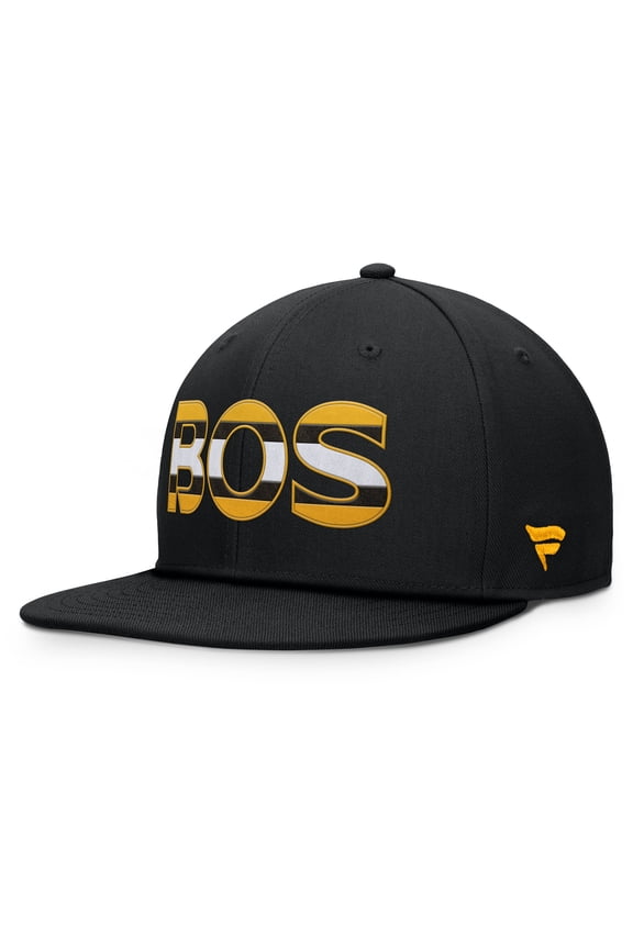 Men's Fanatics Black Boston Bruins Authentic Pro Rink Snapback Hat