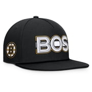 Mens Fanatics Black Boston Bruins Authentic Pro Rink Team Code Snapback Hat