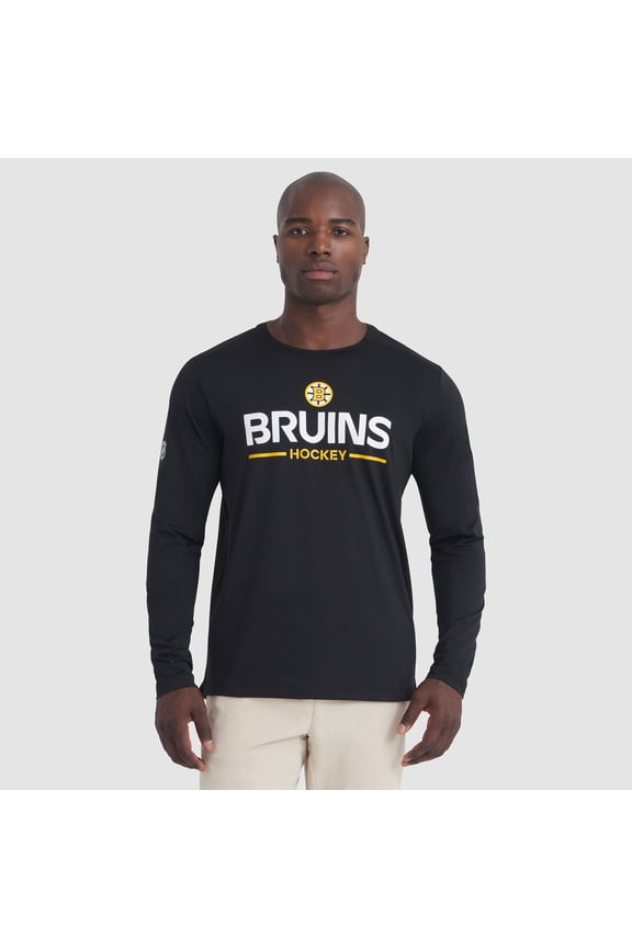 Men's Fanatics Black Boston Bruins Authentic Pro Rink Tech Long Sleeve T-Shirt