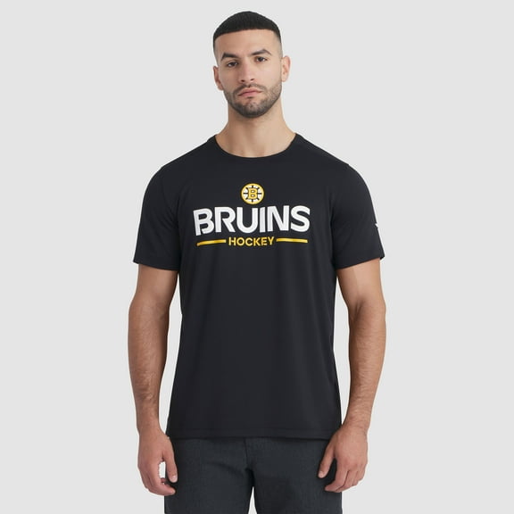 Men's Fanatics Black Boston Bruins Authentic Pro Rink Tech T-Shirt