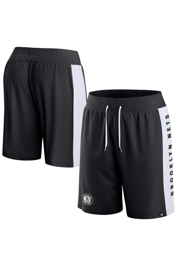 Men's Fanatics Black Brooklyn Nets Referee Iconic Mesh Shorts