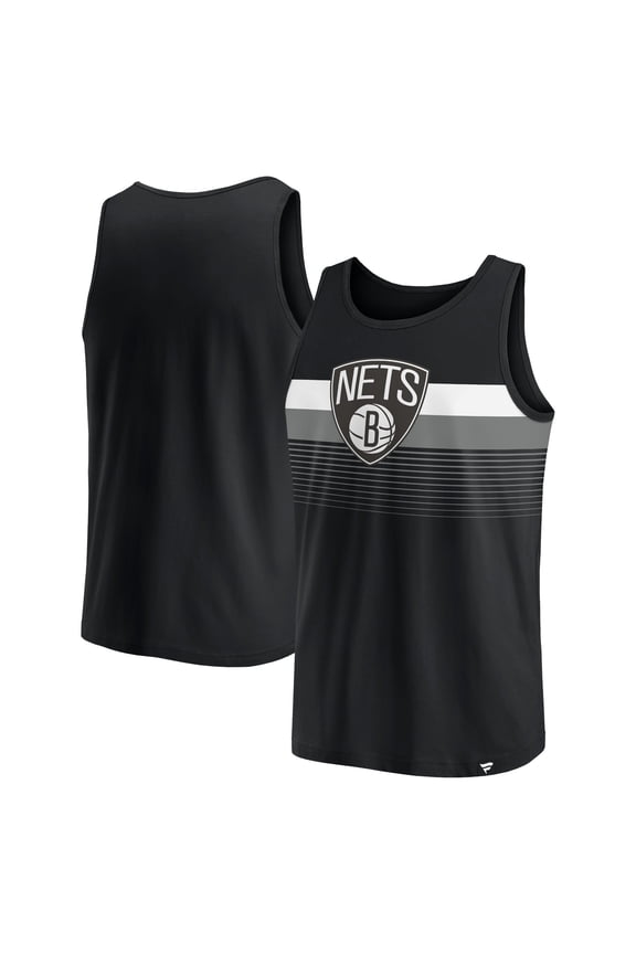 Men's Fanatics Black Brooklyn Nets Wild Game Tank Top