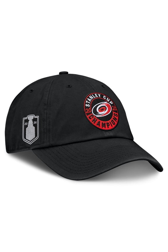 Men's Fanatics Black Carolina Hurricanes 2026 Stanley Cup Champions Core Unstructured Adjustable Hat