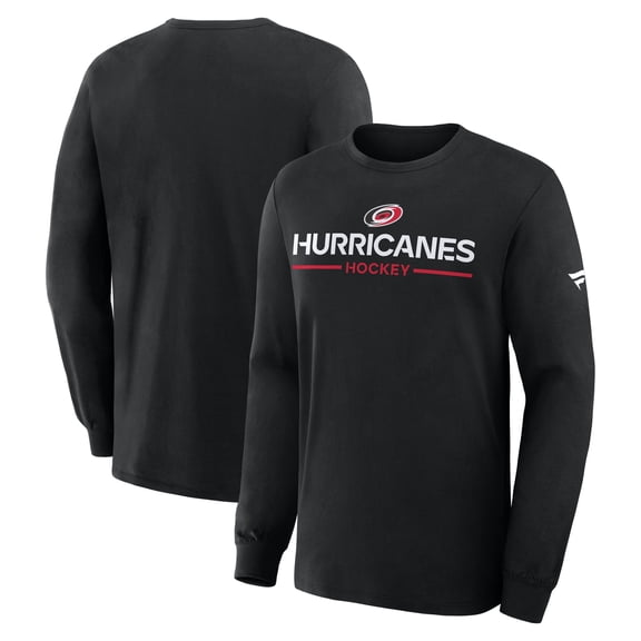 Men's Fanatics Black Carolina Hurricanes Authentic Pro Primary Long Sleeve T-Shirt
