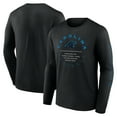 thumbnail image 1 of Men's Fanatics Black Carolina Panthers Stat Sheet Long Sleeve T-Shirt, 1 of 3