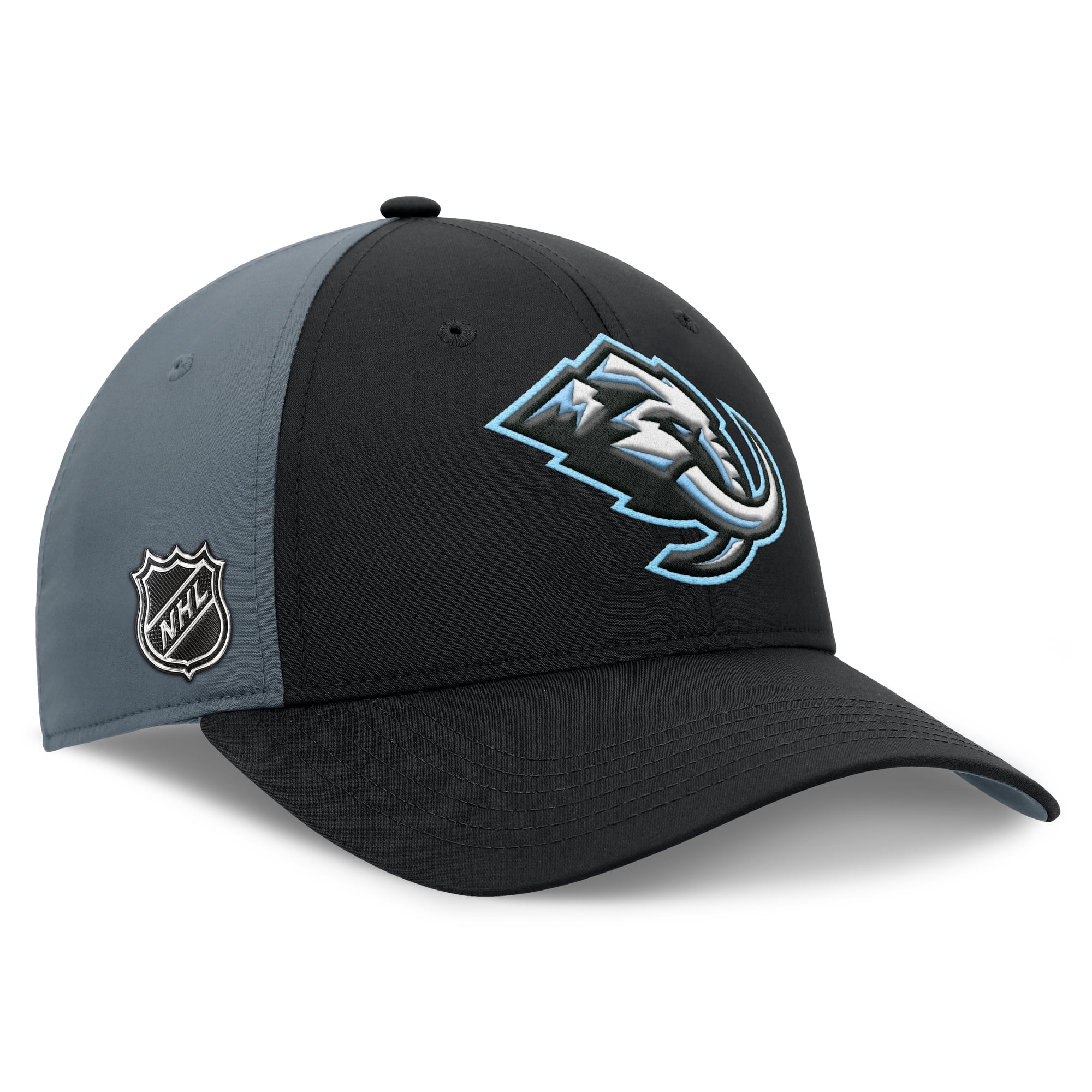 Men's Fanatics  Black/Charcoal Utah Mammoth Primary Logo Adjustable Hat