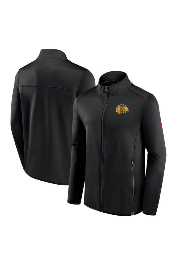 Men's Fanatics Black Chicago Blackhawks Authentic Pro Full-Zip Jacket