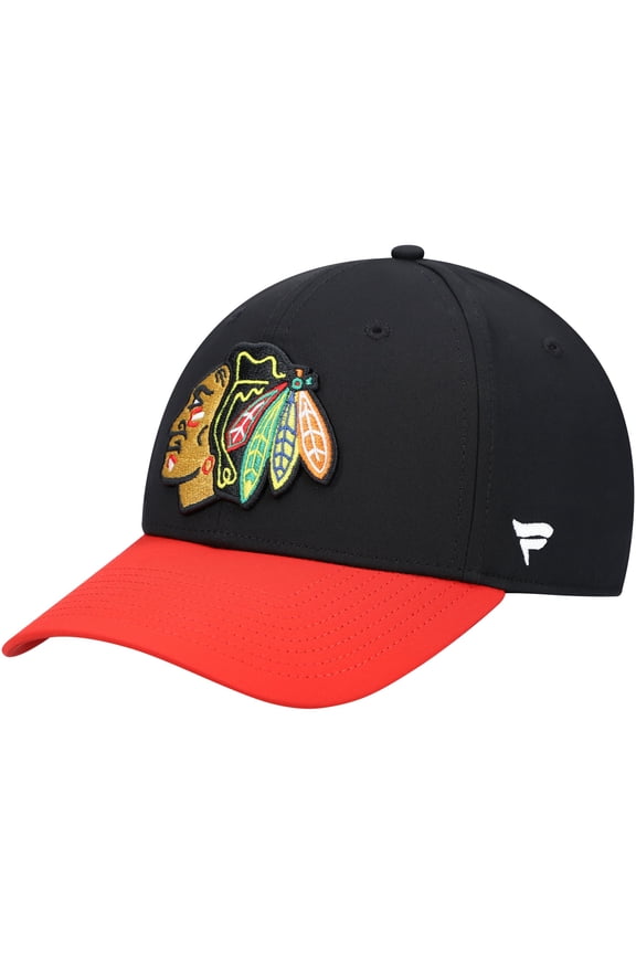 Men's Fanatics Black Chicago Blackhawks Core Primary Logo Flex Hat