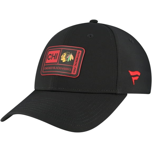 Men's-Fanatics  Black Chicago Blackhawks Training Camp Fitted Hat