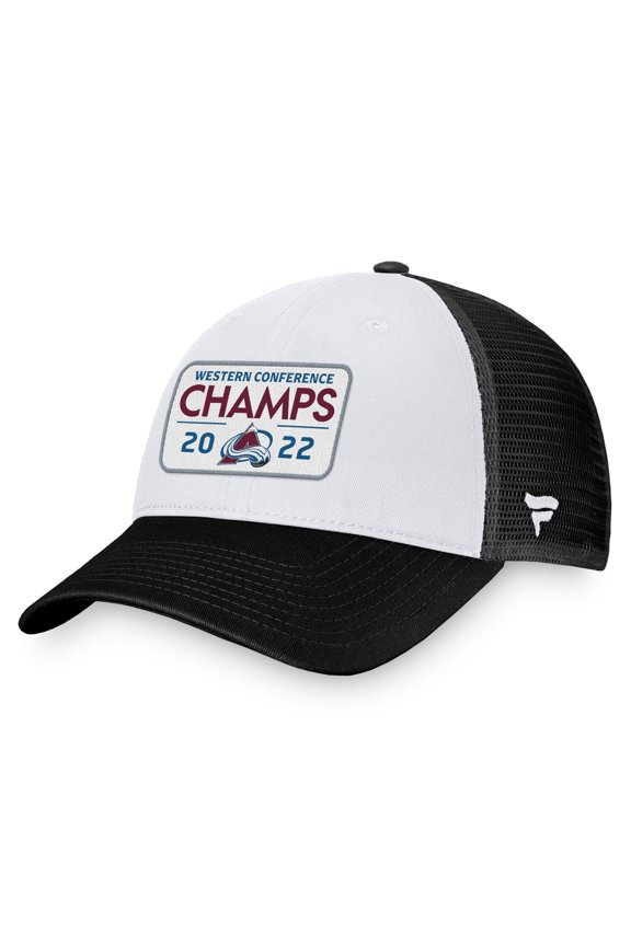 Men's Fanatics Black Colorado Avalanche 2022 Western Conference Champions Locker Room Trucker Adjustable Hat
