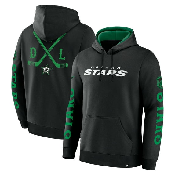 Men's Fanatics Black Dallas Stars Big City Legacy Fleece Pullover Hoodie