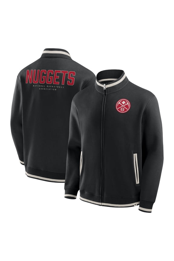 Men's Fanatics Black Denver Nuggets Crossover Full-Zip Jacket
