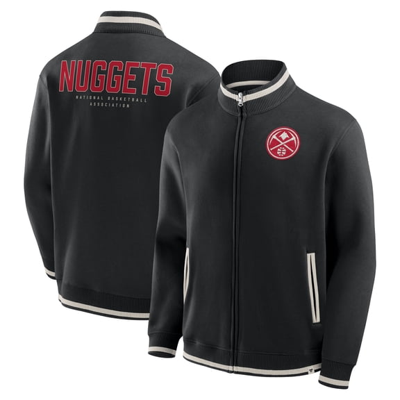 Men's Fanatics Black Denver Nuggets Crossover Full-Zip Jacket