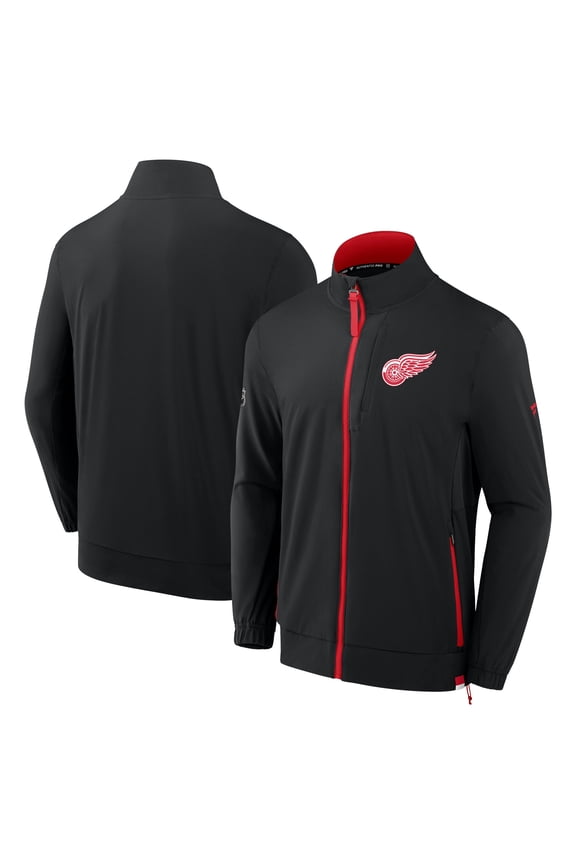 Men's Fanatics Black Detroit Red Wings Authentic Pro Rink Full-Zip Jacket