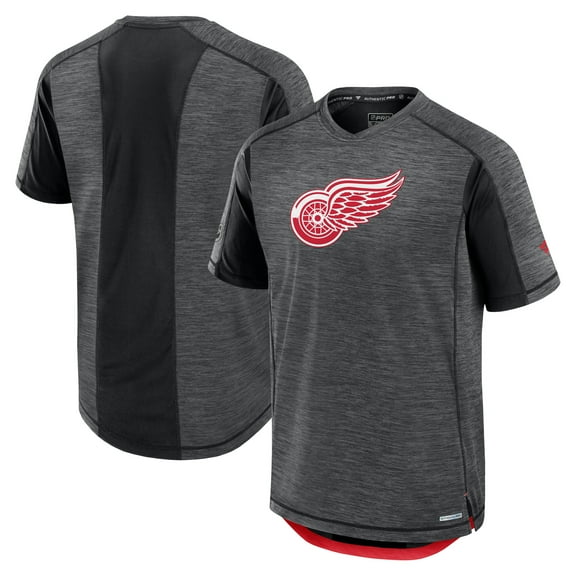 Men's Fanatics Black Detroit Red Wings Authentic Pro Rink Tech T-Shirt