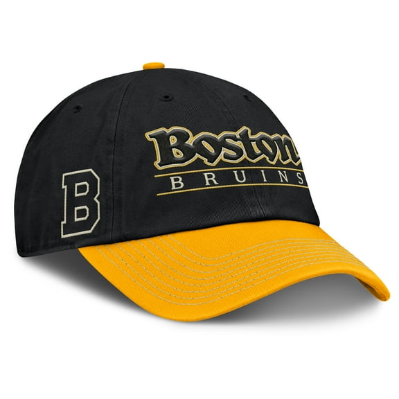 Men's Fanatics Black/Gold Boston Bruins Heritage Home Ice Two-Tone Adjustable Hat