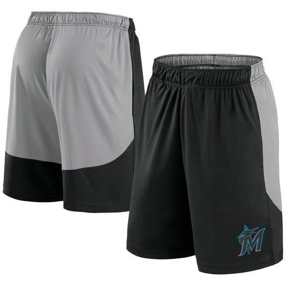 Men's Fanatics Black/Gray Miami Marlins Go Hard Shorts