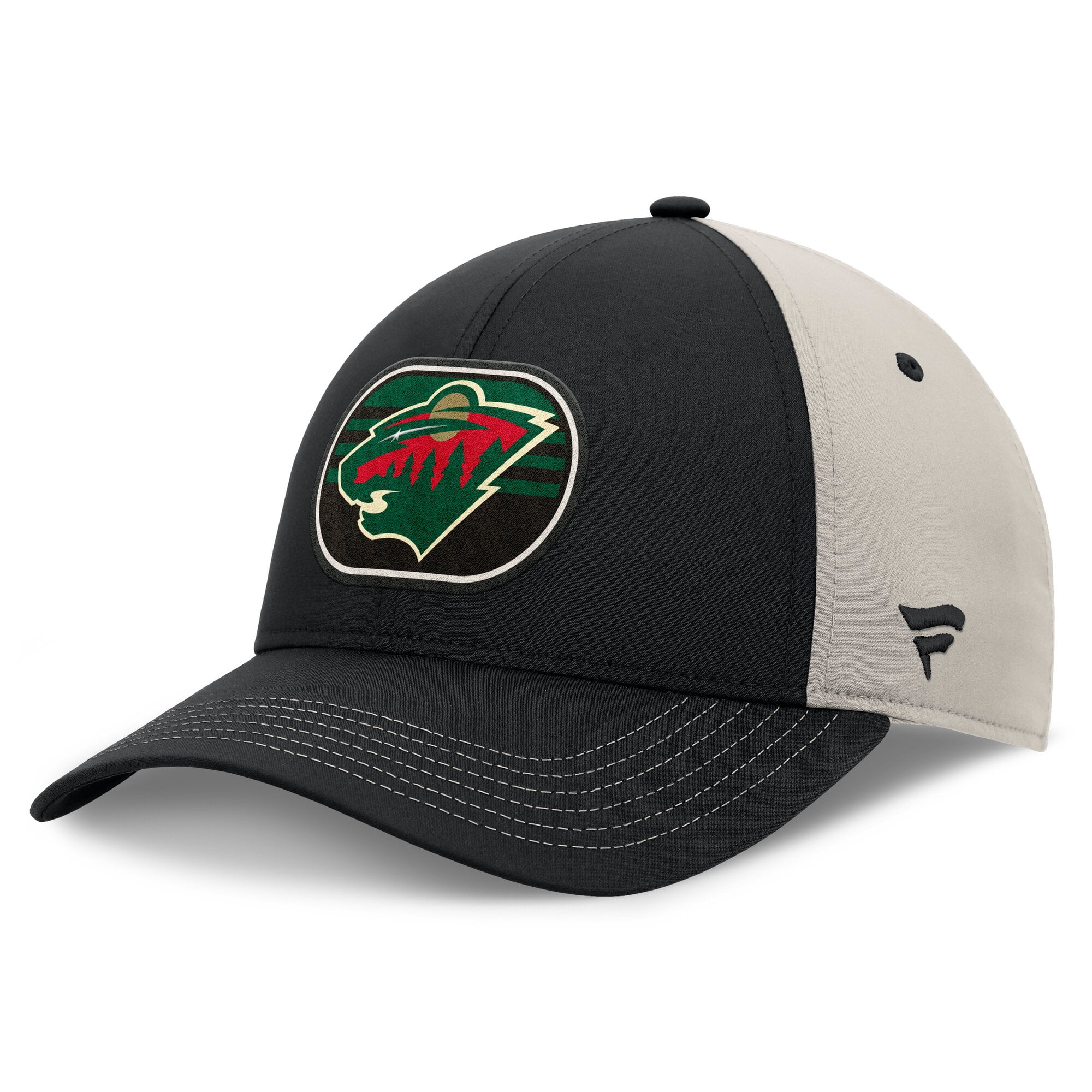 Men's  Fanatics  Black/Gray Minnesota Wild 2025 Stanley Cup Playoffs Locker Room Trucker Adjustable Hat