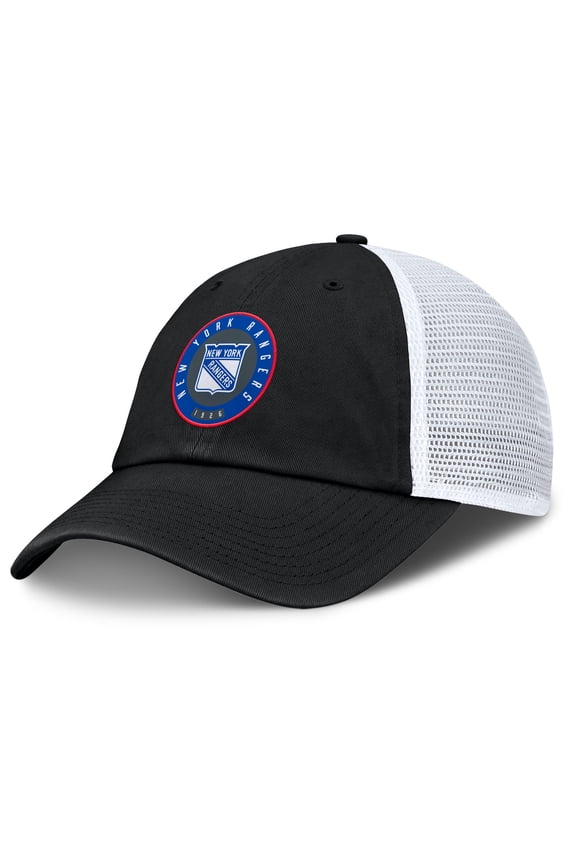 Men's Fanatics Black/Gray New York Rangers Averie Trucker Adjustable Hat