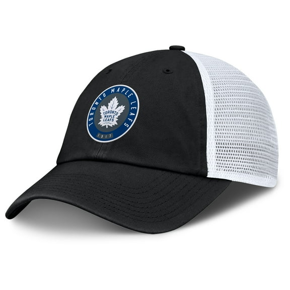 Men's Fanatics Black/Gray Toronto Maple Leafs Averie Trucker Adjustable Hat