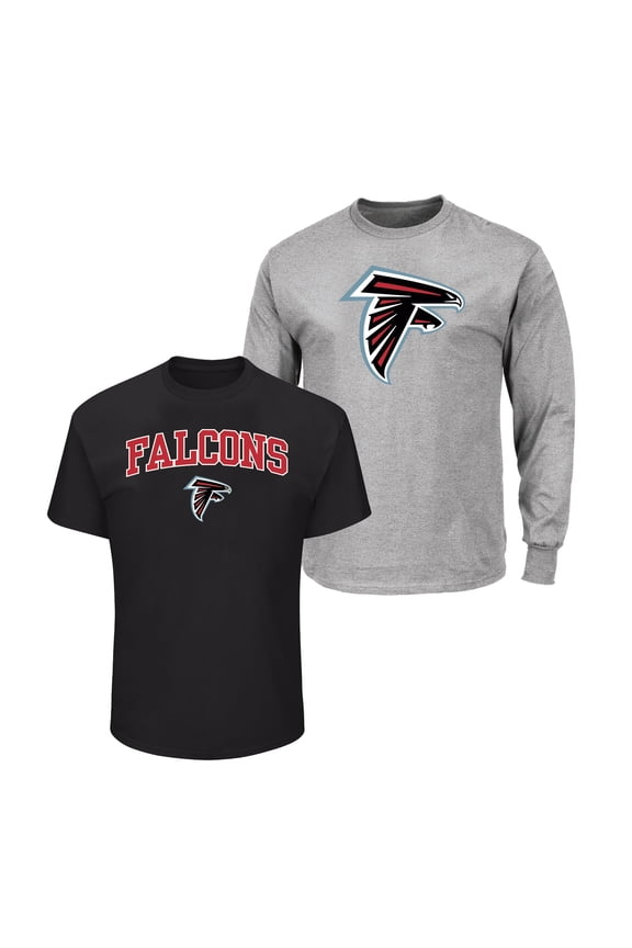 Men's Fanatics  Black/Heather Gray Atlanta Falcons Big & Tall 2-Pack T-Shirt Set