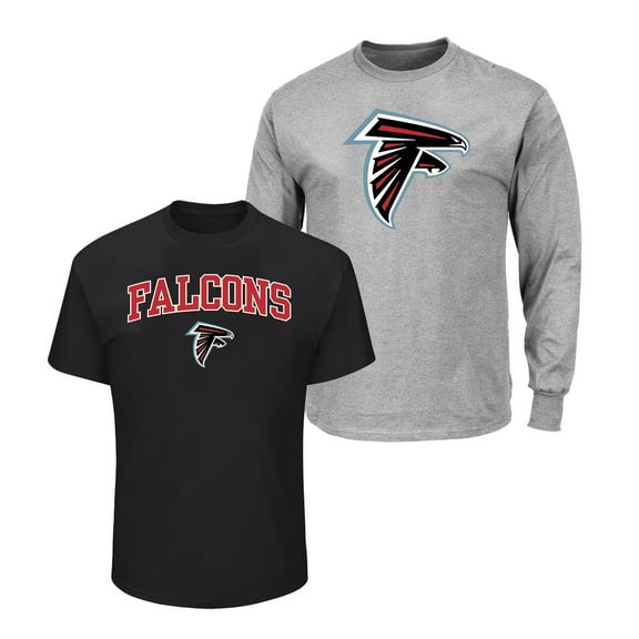 Men's Fanatics Black/Heather Gray Atlanta Falcons Big & Tall 2-Pack T-Shirt Set