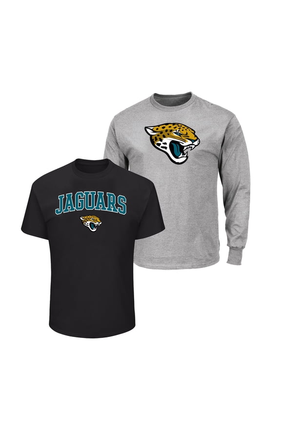 Men's Fanatics Black/Heather Gray Jacksonville Jaguars Big & Tall 2-Pack T-Shirt Set