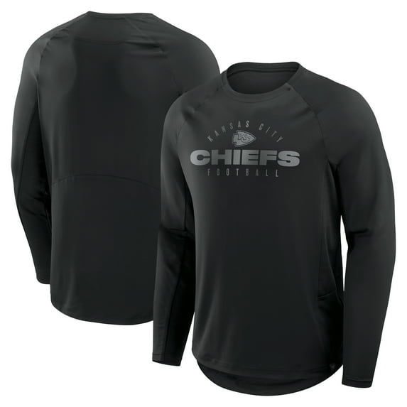 Men's Fanatics Black Kansas City Chiefs Coverage Scheme Long Sleeve T-Shirt