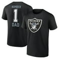 thumbnail image 1 of Men's Fanatics Black Las Vegas Raiders #1 Dad T-Shirt, 1 of 3
