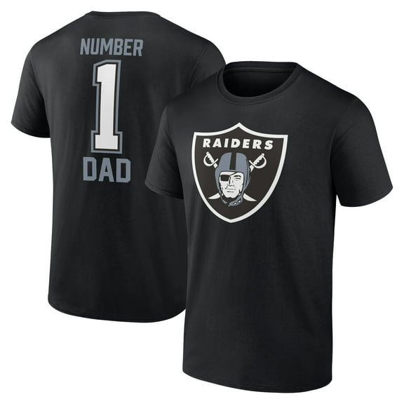 Men's Fanatics Black Las Vegas Raiders Father's Day T-Shirt