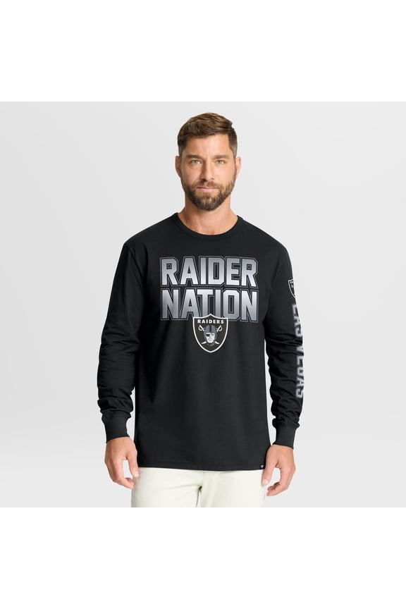 Men's Fanatics Black Las Vegas Raiders Hometown Sweep Legacy Long Sleeve T-Shirt